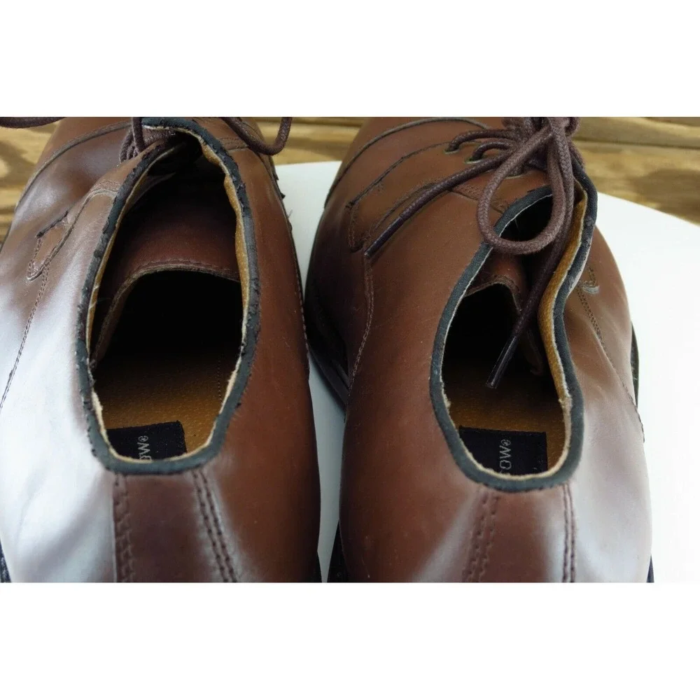 Croft & Barrow Shoes Sz 10.5 M Almond Toe Brown‎ Derby Oxfords Leather Men